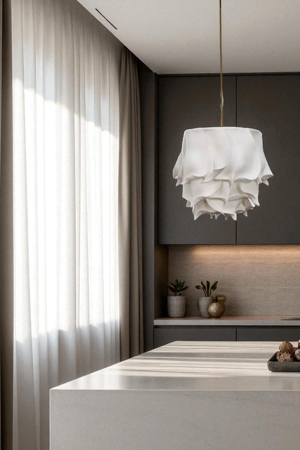 Modern Eva Beyaz ROME Tasarım Sarkıt Avize