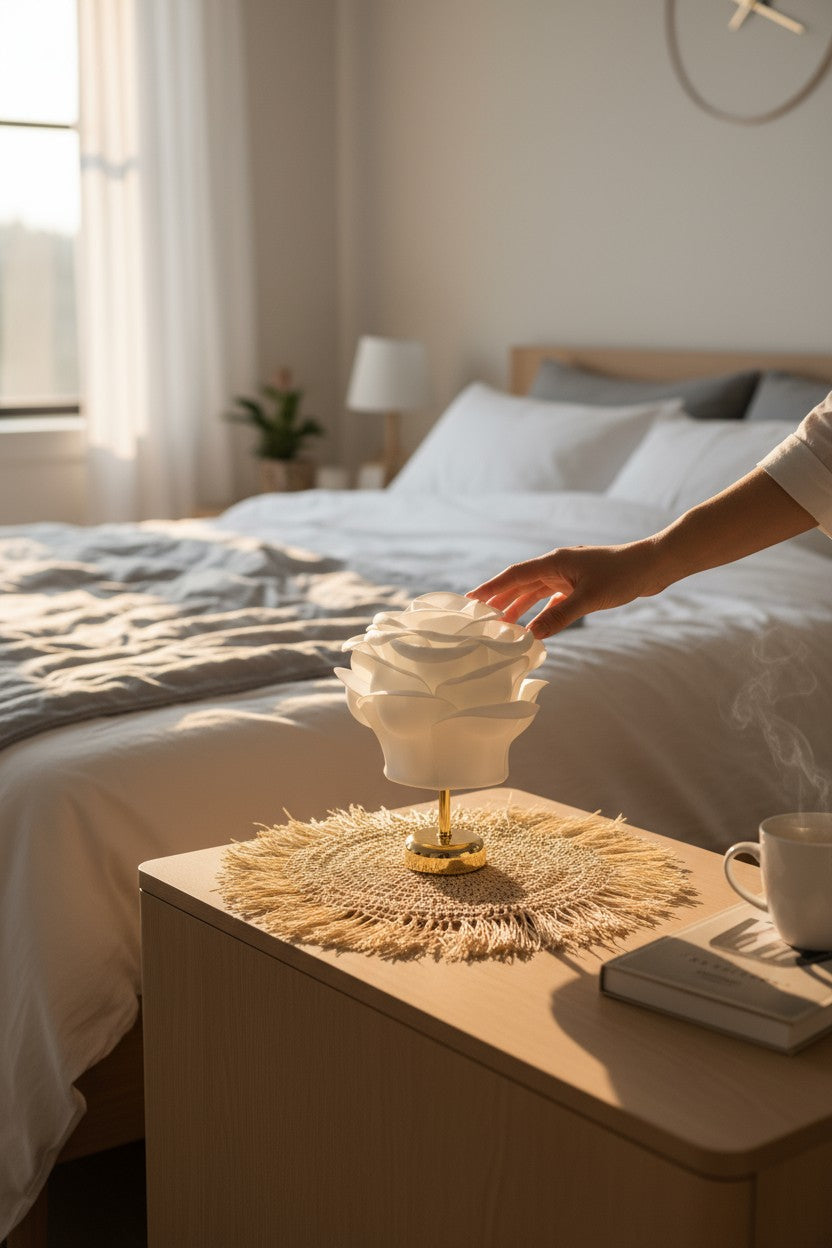 EVA PARLAK GOLD EMOTİON KABLOSUZ PİLLİ MASA LAMBASI