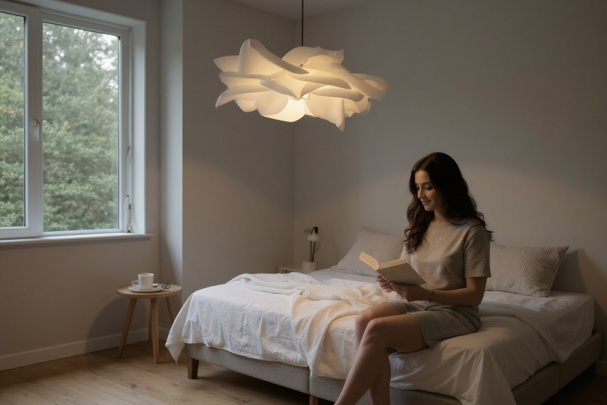 Modern Eva Beyaz BALERA Tasarım Sarkıt Avize