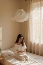 Modern Eva Beyaz Tasarım Sarkıt Avize