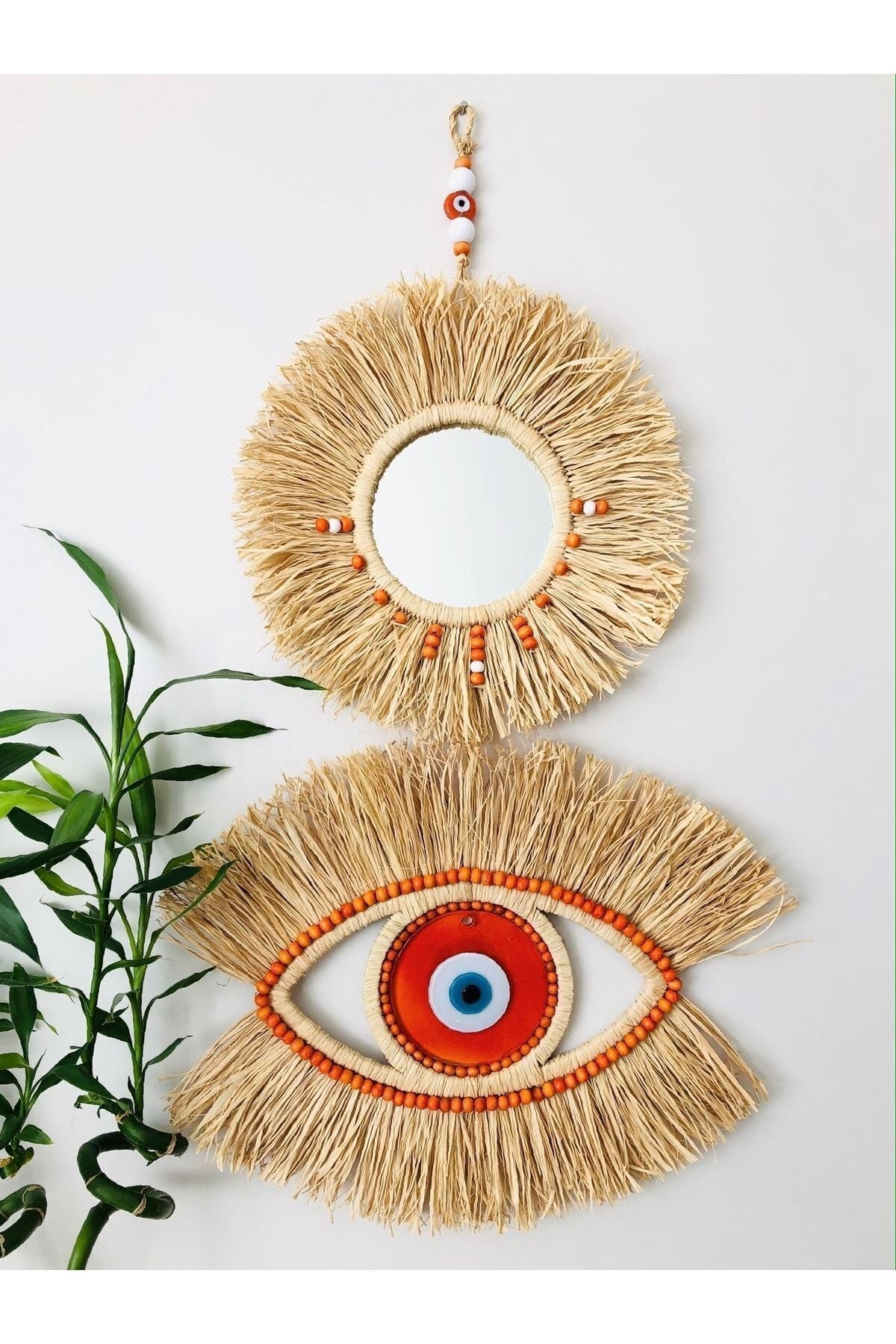 El YapÝmÝ HasÝr Duvar SŸsŸ Rafya Ayna Rafya Duvar Dekorasyonu Duvar SŸsŸ KapÝ SŸsŸ