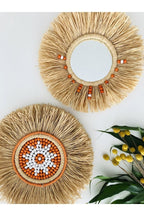 Yıldız Desenli Turuncu Beyaz 2'li Set 40 cm