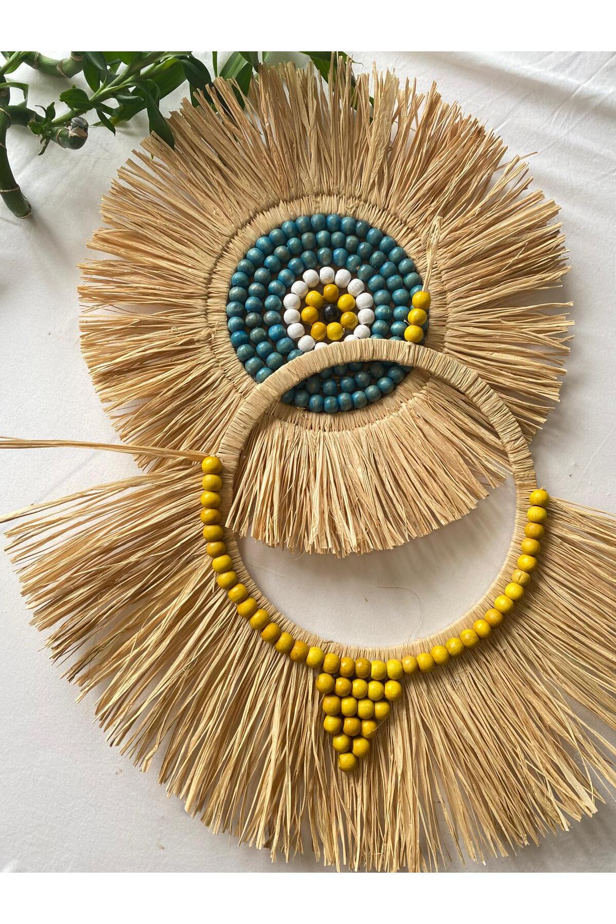 DoÛal Muz Lifi El YapÝmÝ Ahßap Boncuklu Bebek OdasÝ-duvar-balkon Dekorasyonu