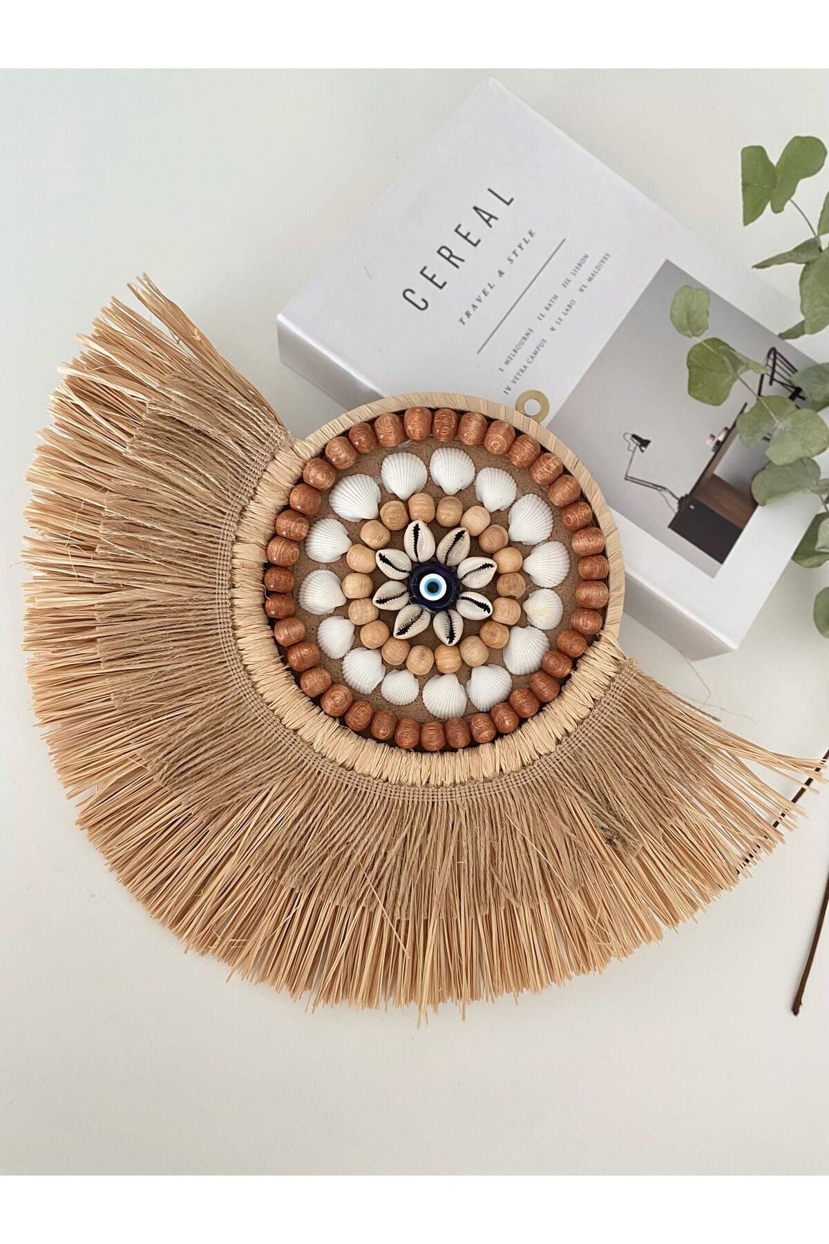 DoÛal muz lifi rafya yelpaze dekor ofis cafe otel mutfak salon duvar dekoru