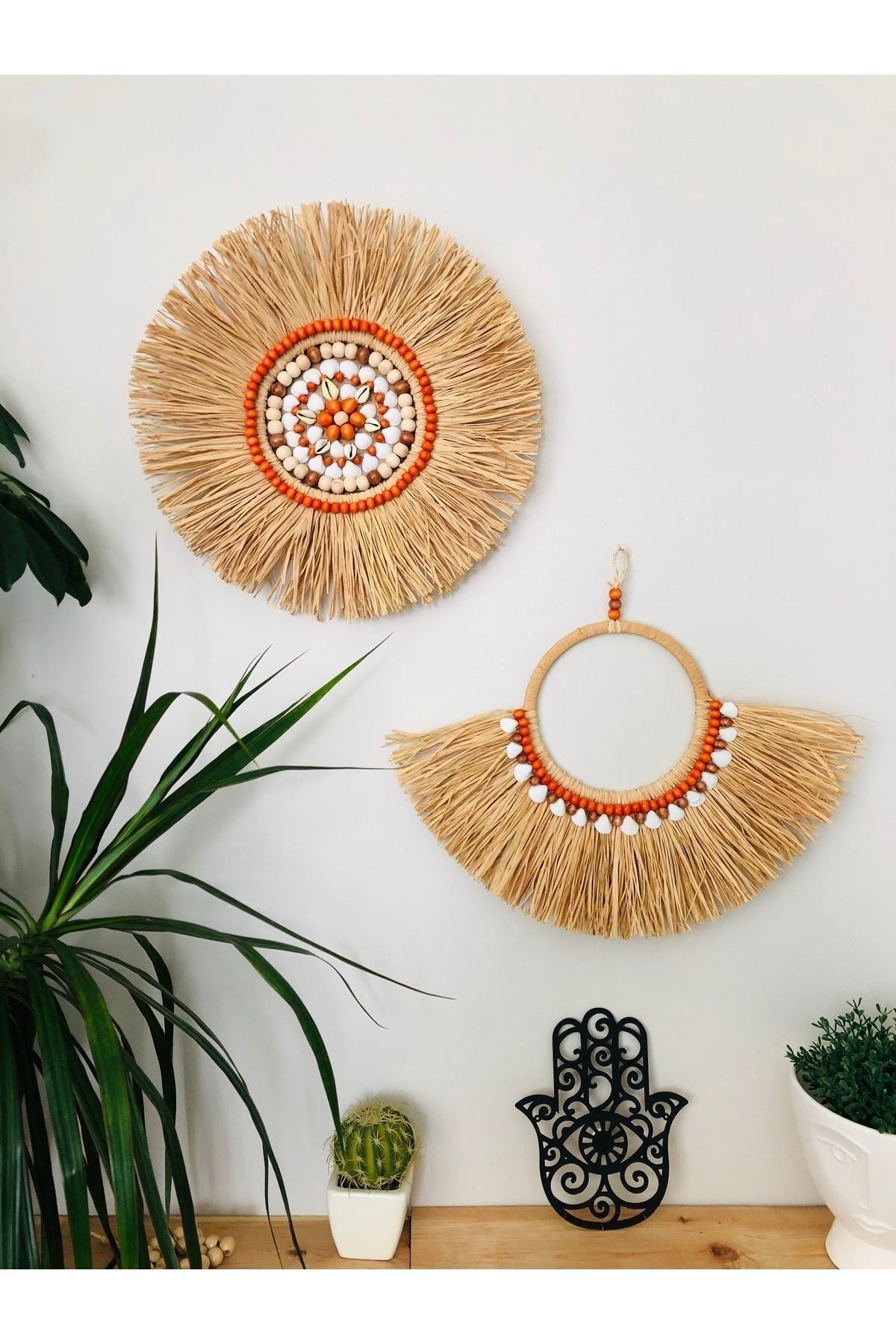 DoÛal Muz Lifi El YapÝmÝ Deniz Kabuklu Ahßap Boncuklu Duvar-mutfak-bebek OdasÝ Dekorasyonu