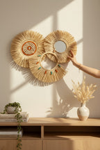 Rafya 3'lü Turuncu Yeşil Set