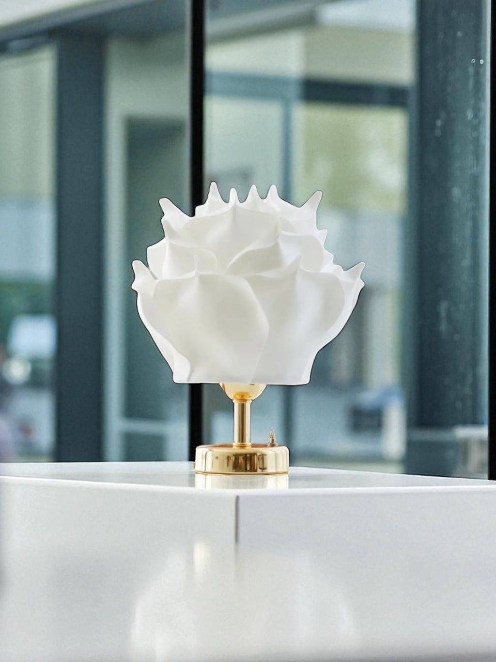 Beyaz EVA  Tasarım Kablosuz Masa Lambası  Parlak Gold, Dekoratif LED Abajur