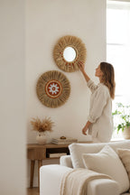 Yıldız Desenli Turuncu Beyaz 2'li Set 40 cm